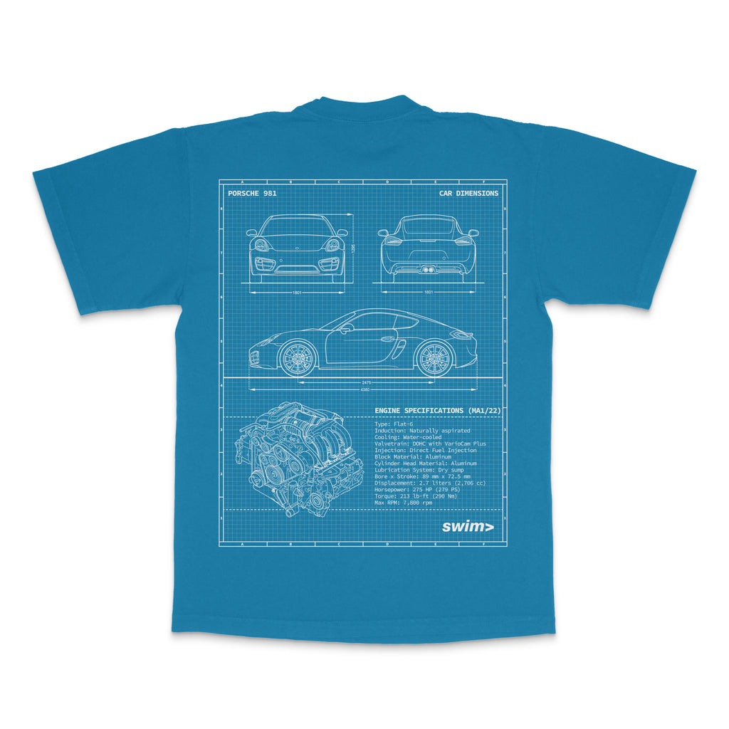 Porsche 981 Blueprint Tee