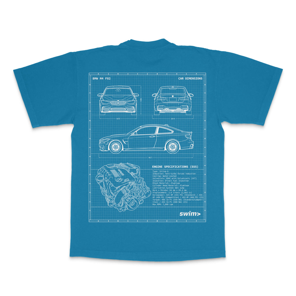 BMW M4 F82 Blueprint Tee