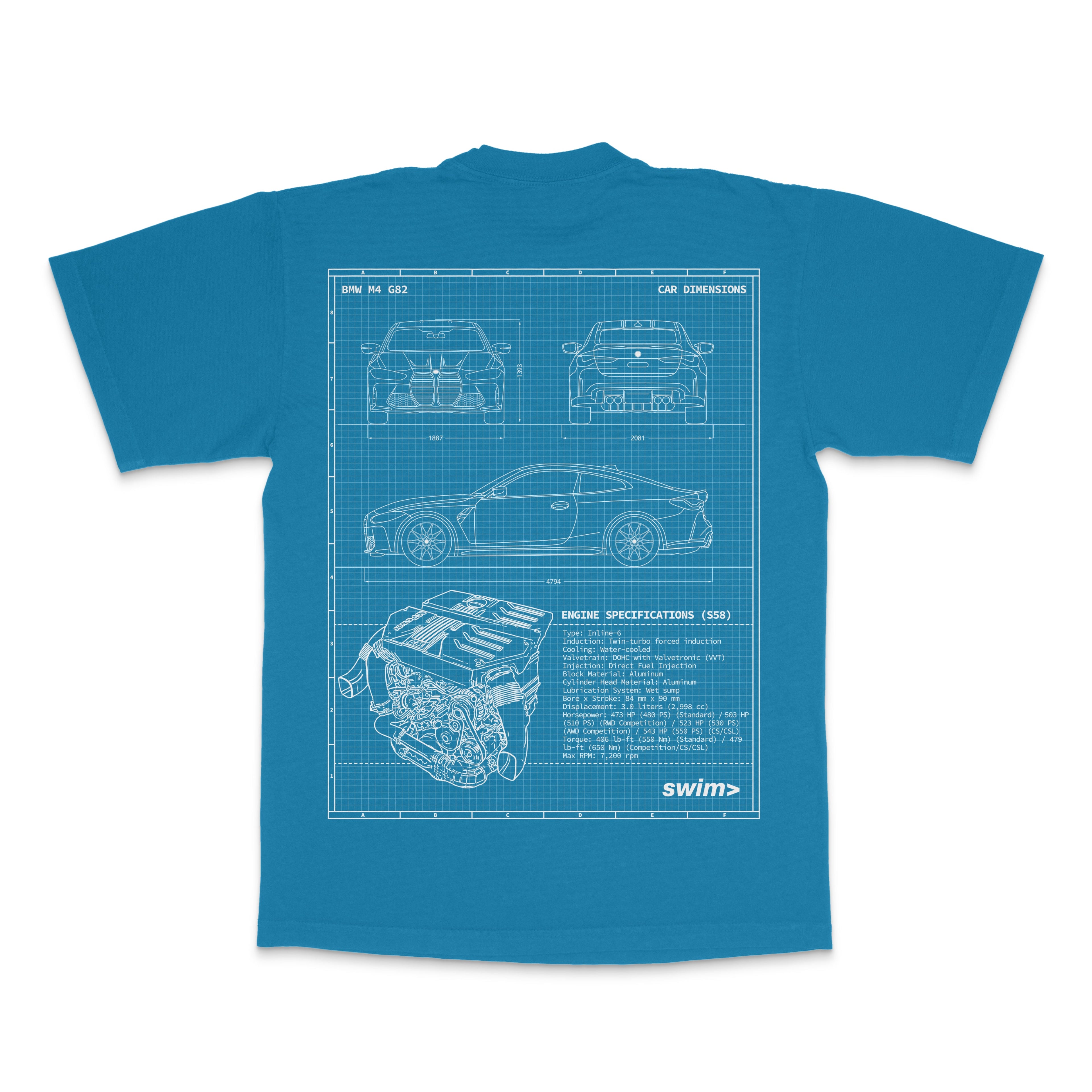 BMW M4 G82 Blueprint Tee