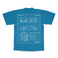 Ferrari 488 GTB Blueprint Tee
