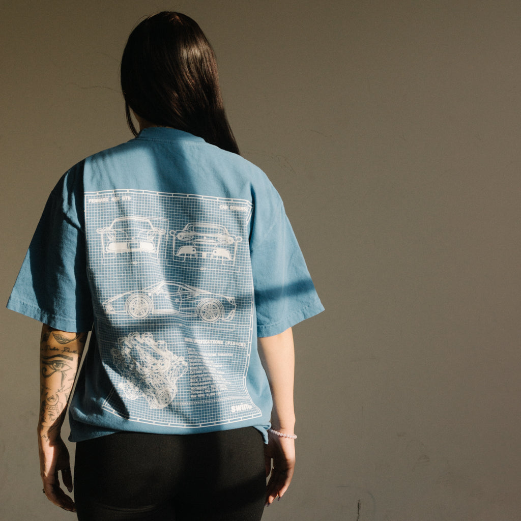 Ferrari 488 GTB Blueprint Tee