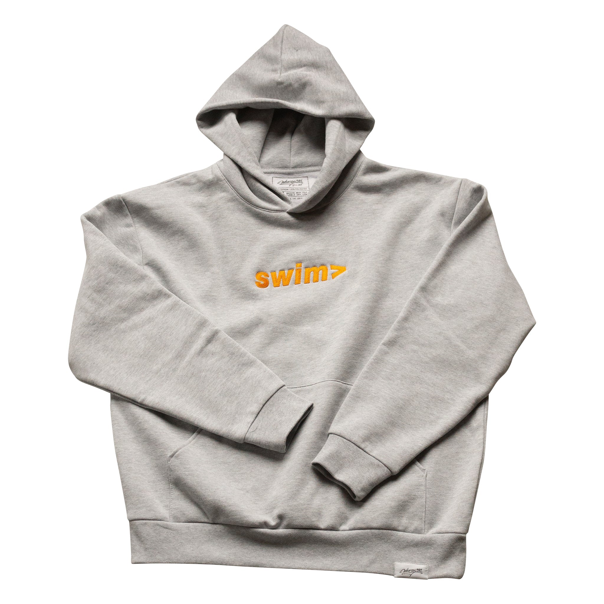 swim> grey hoodie