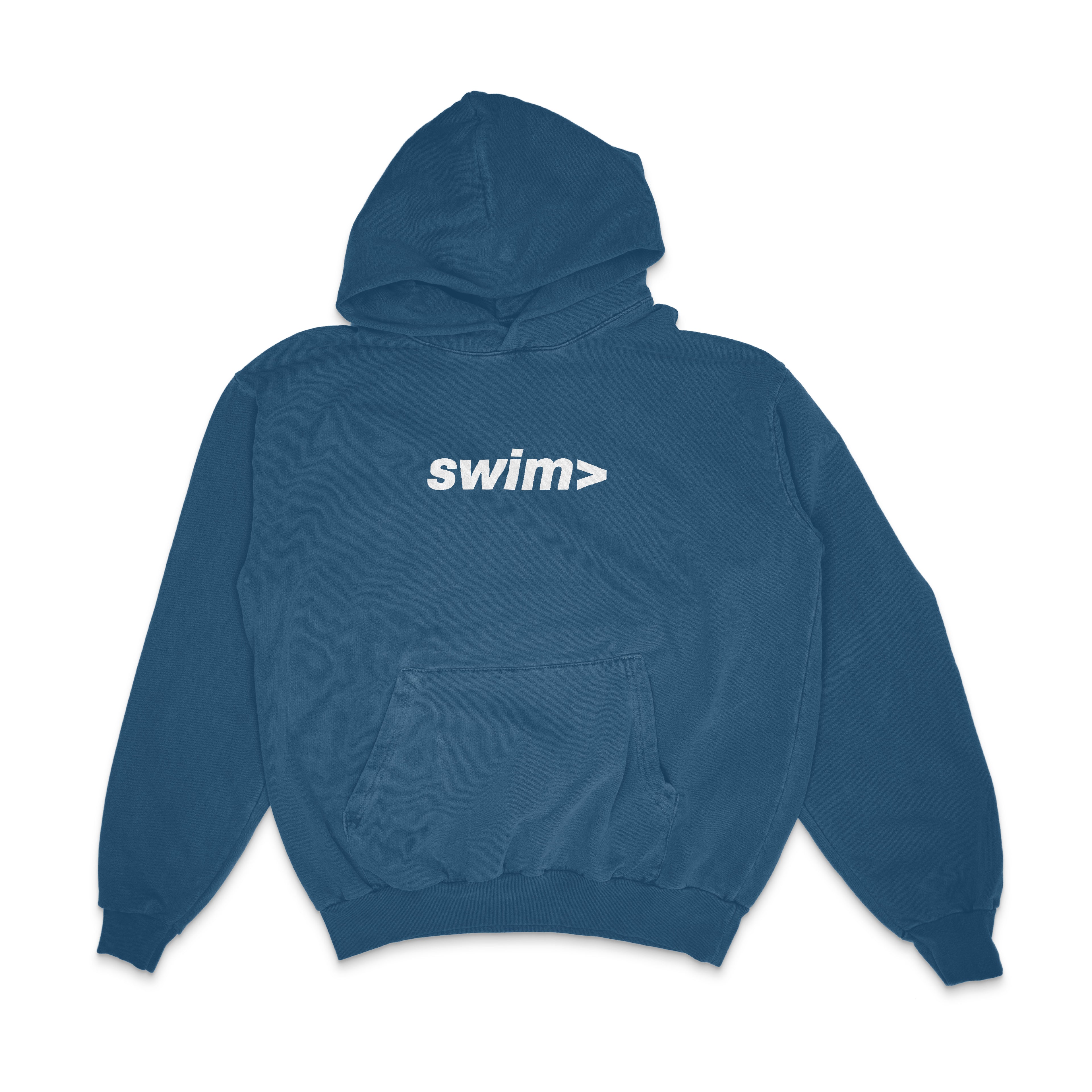 swim> blue hoodie